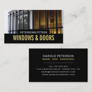 Window & Bars, Window & Door Fitter Company Business Card