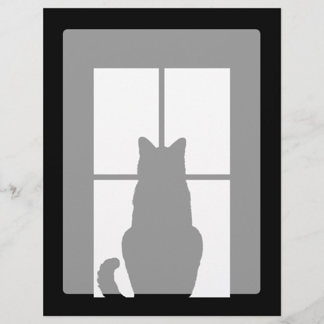 Window Black Cat Click to Customize a colour decor (Front)