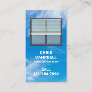 Window Blinds Custom QR Business Card