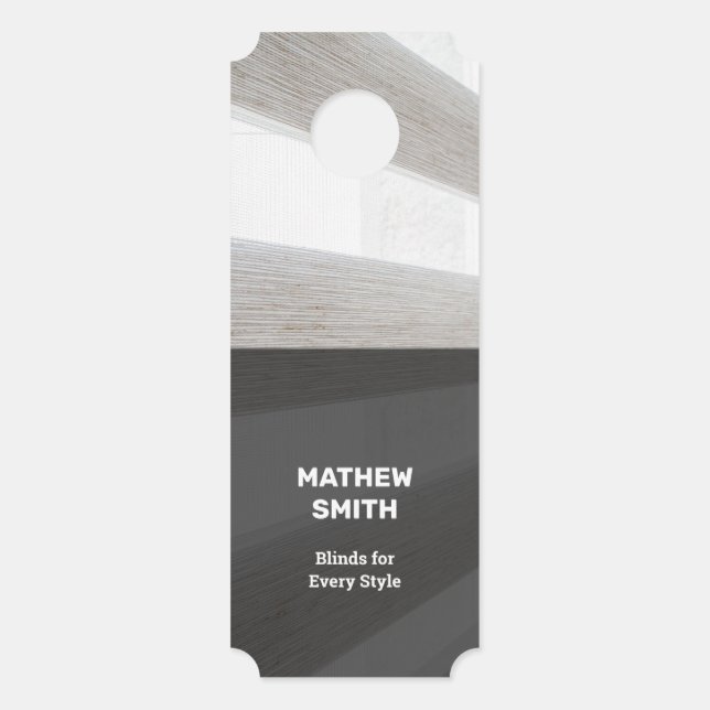 Window Blinds Door Hanger (Front)