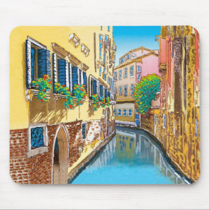 Window Boxes along the Canal Mouse Pad