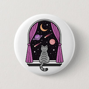 Window Cat 2 Inch Round Button
