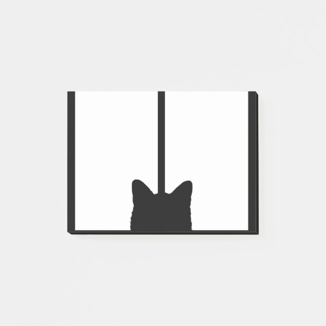 Window Cat Click to Customize Colour Background Post-it Notes (Front)