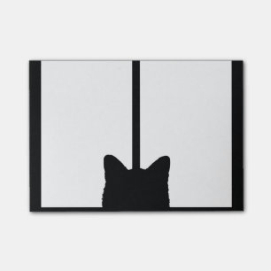 Window Cat Click to Customize Colour Background Post-it Notes