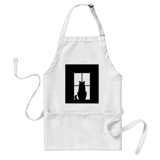 Window Cat Click to Customize Colour Background Standard Apron (Front)