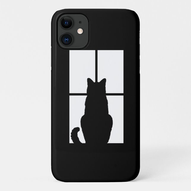 Window Cat Click to Customize Colour Decor Case-Mate iPhone Case (Back)