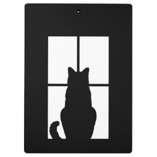 Window Cat Click to Customize Colour Decor Clipboard