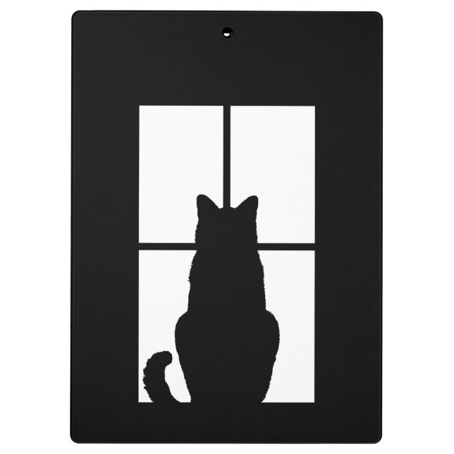 Window Cat Click to Customize Colour Decor Clipboard (Back)
