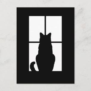 Window Cat Click to Customize Colour Decor Postcard