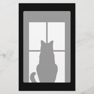 Window Cat Click to Customize Colour Decor Stationery