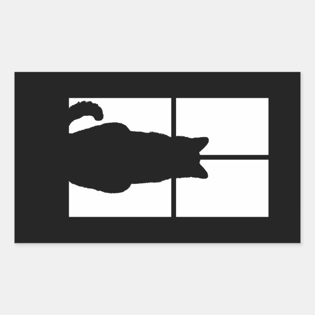 Window Cat Click to Customize Colour Decor Sticker (Front)