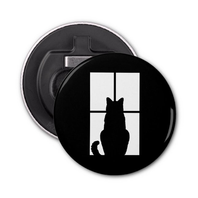 Window Cat Click to Customize Get any colour decor Bottle Opener (Front)