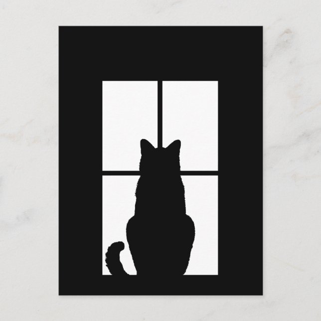 Window Cat Click to Customize Get any colour decor Postcard (Front)