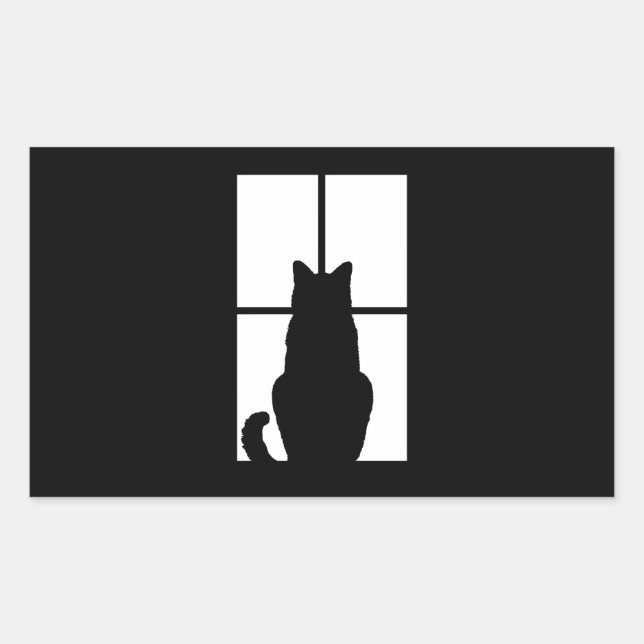 Window Cat Click to Customize Get any colour decor Sticker (Front)