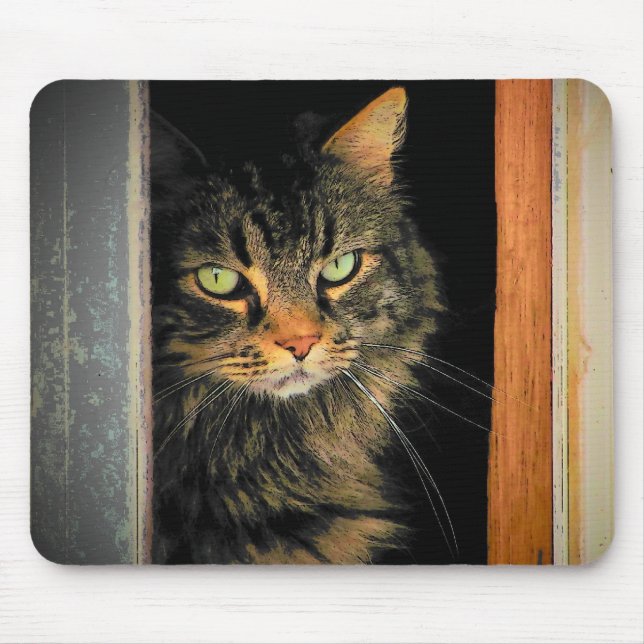 Window Cat Mouse Pad (Front)