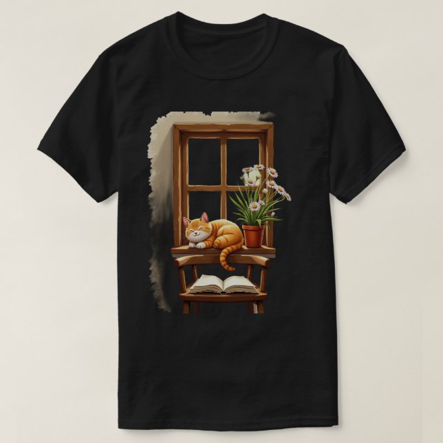 Window Cat T-Shirt (Design Front)