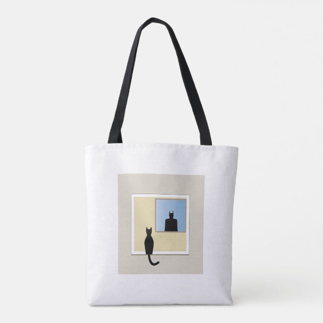 Window Cat Tote Bag (Back)