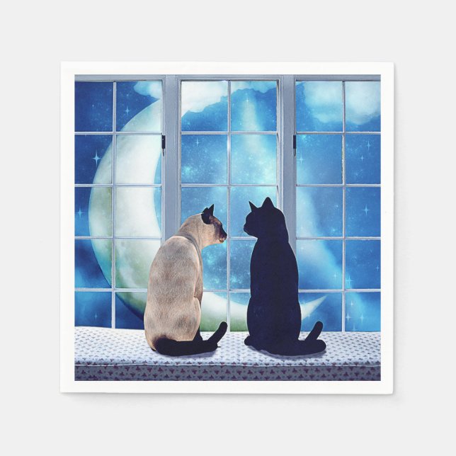 Window Cats Napkin (Front)