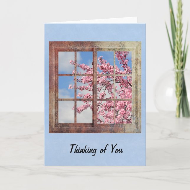 Window Cherry Blossom Tree Card (Front)