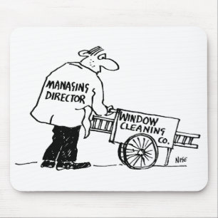 Window Cleaner with Window Cleaning Cart Mouse Pad