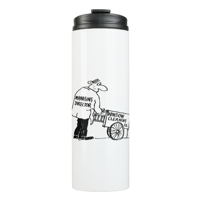 Window Cleaner with Window Cleaning Cart Thermal Tumbler (Front)