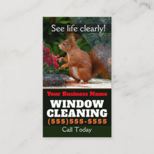 WINDOW CLEANING Business customizable advertising Business Card