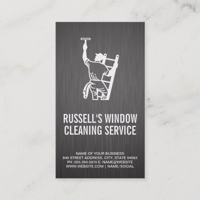 Window Cleaning Service Business Card (Front)