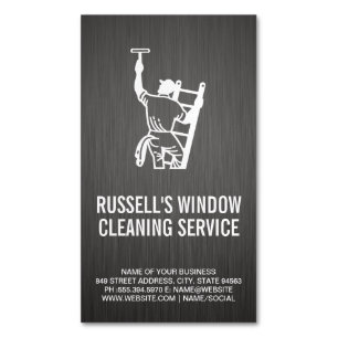 Window Cleaning Service Magnetic Business Card