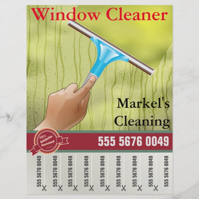 Window Cleaning Service Small Business Flyer (Front)