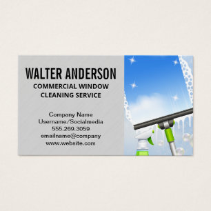 Window Cleaning   Soap Bubbles Squeegee