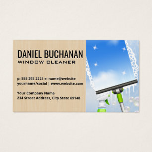 Window Cleaning   Squeegee Soap Bubbles