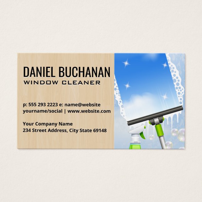 Window Cleaning | Squeegee Soap Bubbles (Front)