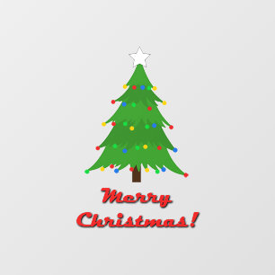 Window Cling, Christmas Tree size:5x7.5" Cling