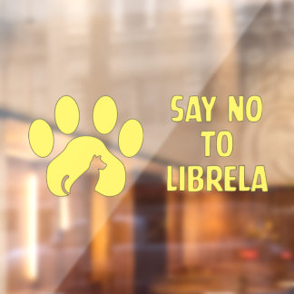 Window cling - yellow paw design