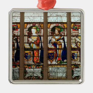 Window depicting Jacques de Bourbon Metal Ornament
