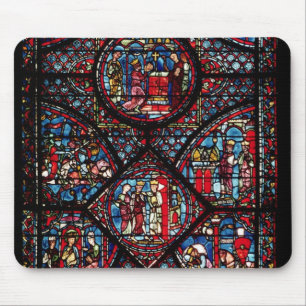 Window depicting scenes mouse pad