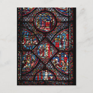 Window depicting scenes postcard