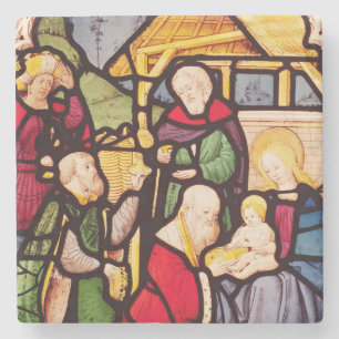 Window depicting the Adoration of the Magi Stone Coaster