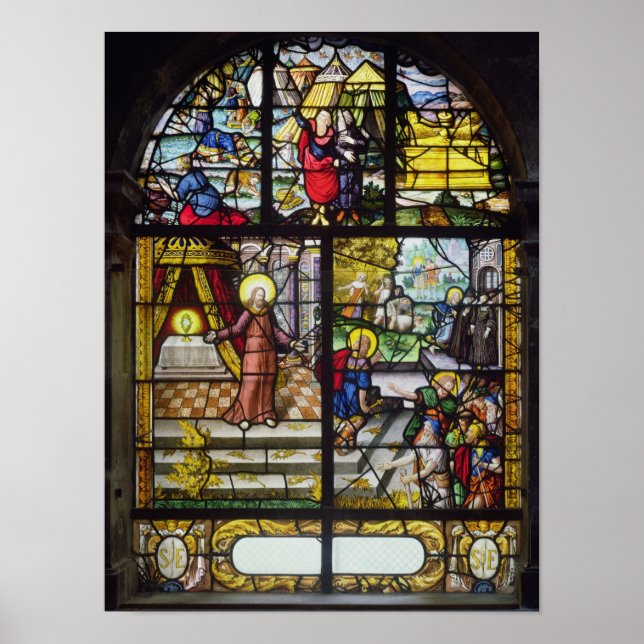 Window depicting the Gathering of the Manna Poster (Front)
