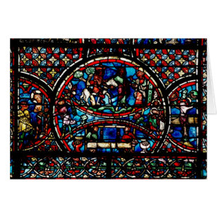 Window depicting the Good Samaritan