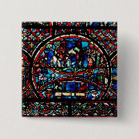 Window depicting the Good Samaritan