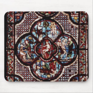 Window depicting the Parable of the Good Mouse Pad