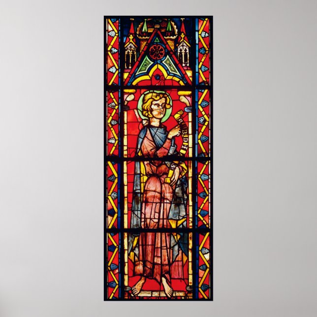 Window depicting the prophet Obadiah, c.1270-75 Poster (Front)