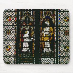 Window depicting the Virgin and Raoul de Ferrieres Mouse Pad