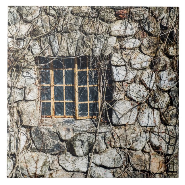 Window In A Wall Of Stone Tile (Front)