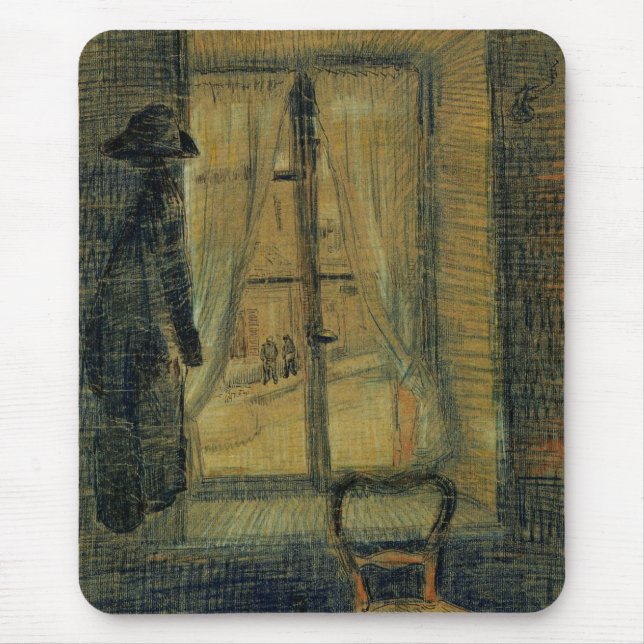 Window in Bataille Restaurant by Vincent van Gogh Mouse Pad (Front)