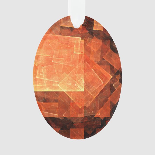 Window Light Abstract Art Acrylic Oval Ornament (Front)