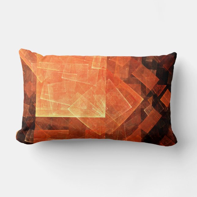 Window Light Abstract Art Lumbar Pillow (Front)