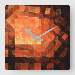 Window Light Abstract Art Square Wall Clock