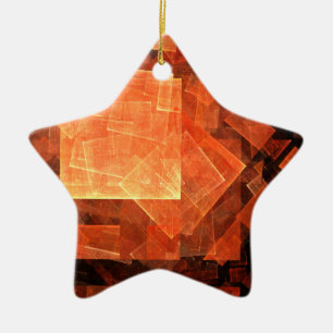 Window Light Abstract Art Star Ornament